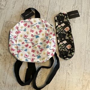 Kendall + Kylie Mini Backpack & Multi-Use Makeup Travel Zip Pouch Bag Set